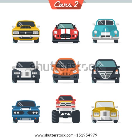 Car icon set 2