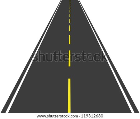 Long Road Going Into The Distance Stock Vector Illustration 119312680 ...