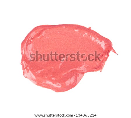 smear paint or cream isolated on white background