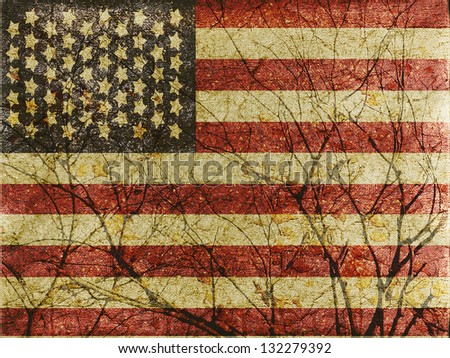 American grunge style flag illustration, use it for any kind of design related with america, like patriotic, holidays, independence day , sports, etc.