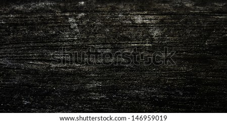 Dark damaged wood texture background in wide screen format.