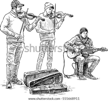 the trio of the buskers