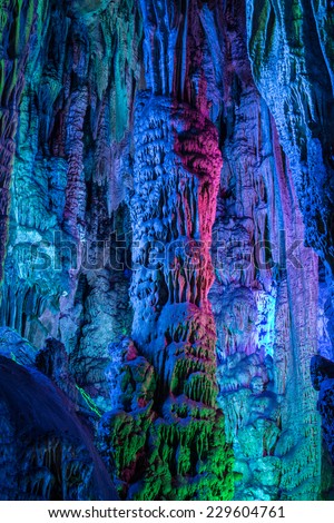 Reed flute cave in GuiLin China