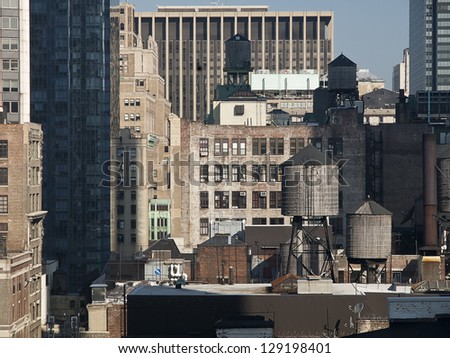 Similar – Image, Stock Photo New York Water Tanks