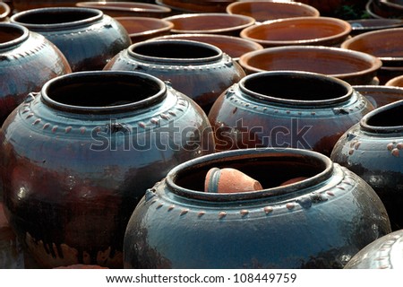 Traditional clay jars
