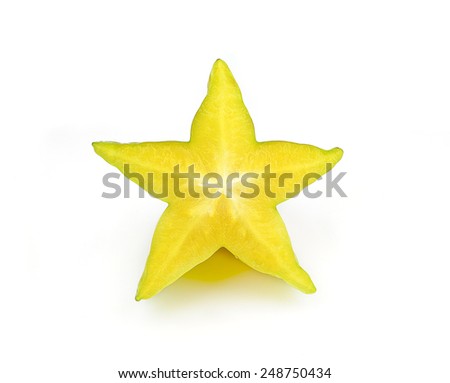 carambola, star fruit isolated on white background Сток-фото © 