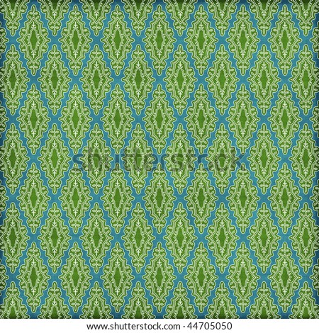 Sparkle Flower Pattern In Blue Green   GL Stock Images
