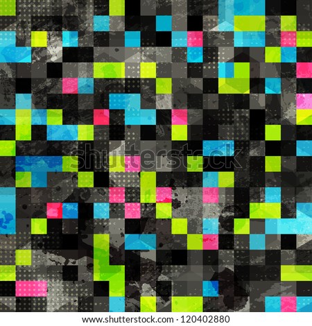 abstract grunge pixel seamless
