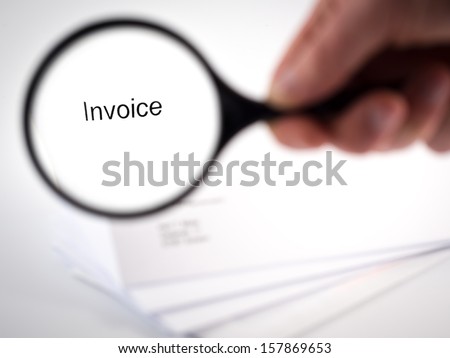 Cover letter with the word Invoice in the letterhead