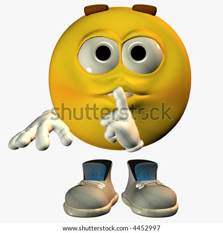 Hush Emoticon Stock Photo 4452997 : Shutterstock