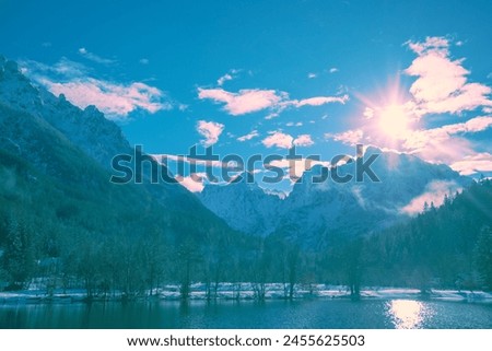 Similar – Foto Bild Sonnenaufgang im Triglav Nationalpark