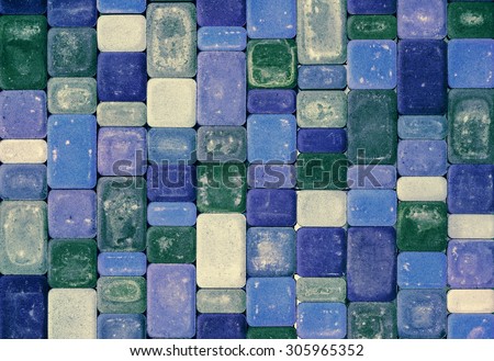 background texture from colorful concrete tiles