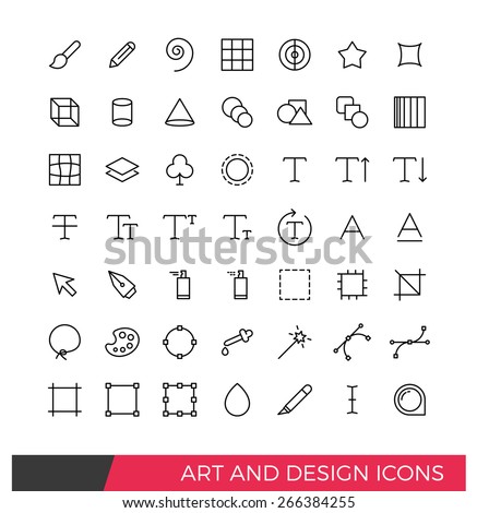 Linear Art and Design Line Icons