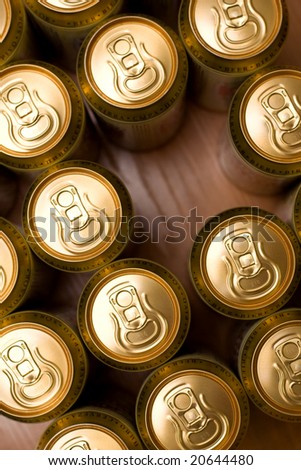 Many cans of beer
