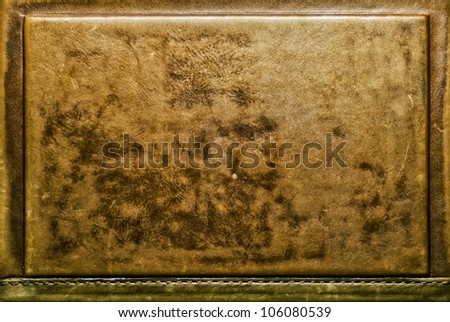Genuine antique leather book cover texture