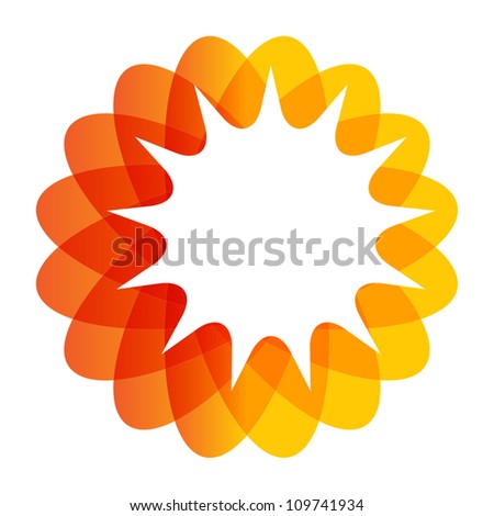 Abstract vector round geometric sign