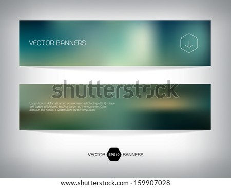 Vector smooth web banner, business card or flyer design. Blurry unfocused photographic effect. Soft and modern background. Light and minimal. 