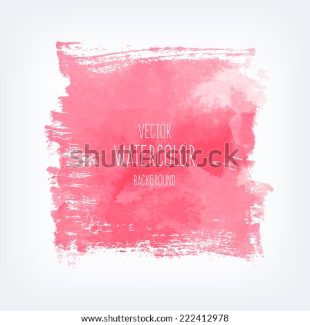 Vector hand drawn abstract watercolor background