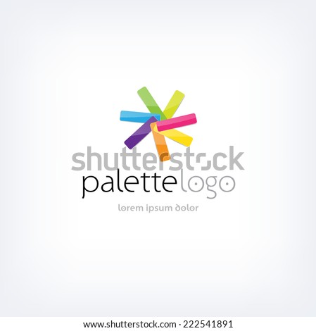 Vector logo design template - bright palette sampler - color guide