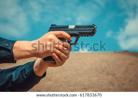 Hand Holding a Gun Vector | Download Free Vector Art | Free-Vectors