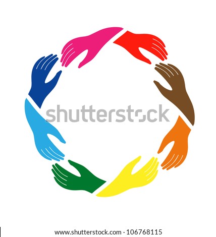 Circle Of Hands Stock Vector Illustration 106768115 : Shutterstock