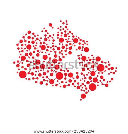 Canada connectivity data map. Vector design