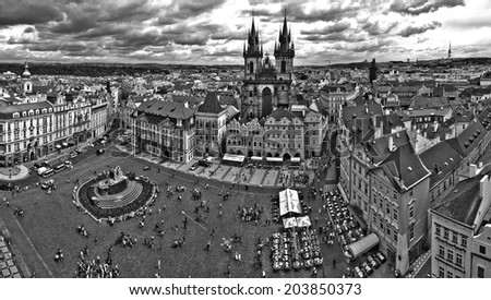 CZECH REPUBLIC, PRAGUE - JULY 20 2012: View of the capital city