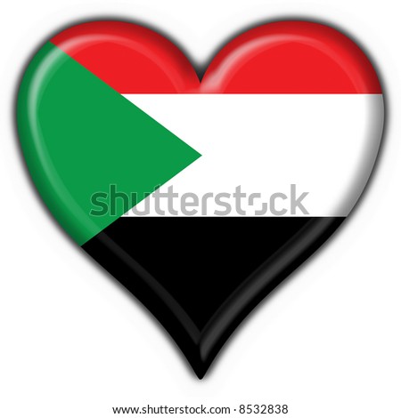 Sudan Button Flag Heart Shape Stock Photo 8532838 : Shutterstock