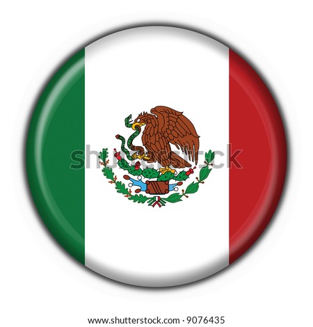 Mexico Button Flag Round Shape Stock Photo 9076435 : Shutterstock