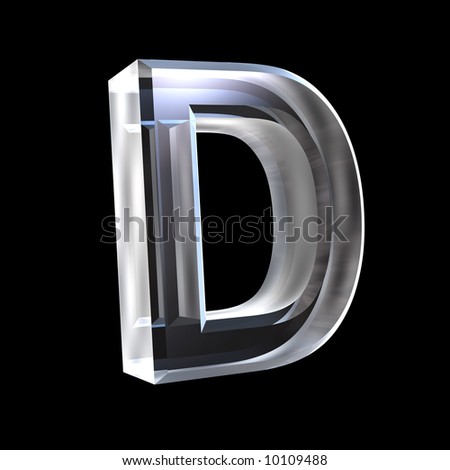 Letter D In Glass 3d Stock Photo 10109488 : Shutterstock