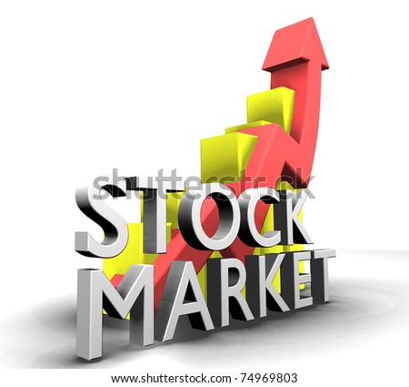 3d Made - Statistics Graphic With Sales Stock Market Stock Photo ...