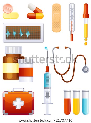 Vector Illustration - Medical Equipment Icon Set - 21707710 : Shutterstock