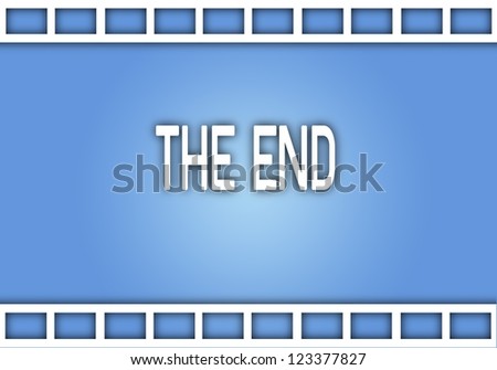 Movie Film Strip from A Movie Production with Word \