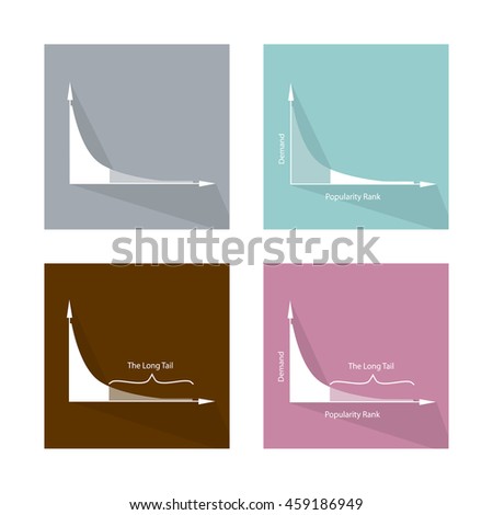 Charts and Graphs, Illustration Set of Fat Tailed and Long Tailed Distributions Chart Label.