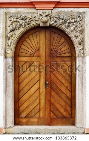 Old Wooden Door. Main Entrance To The House.