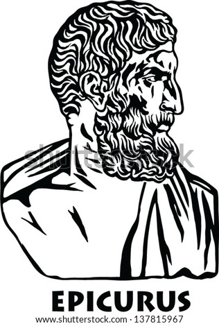 Ancient greek philosopher Epicurus. 