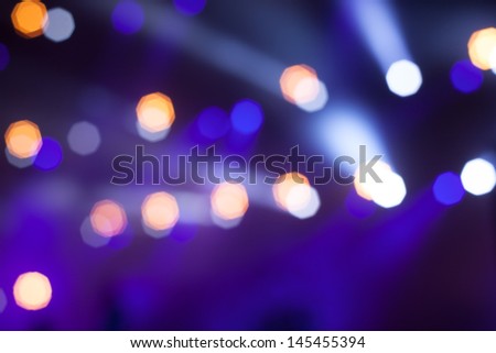 Blue Stage Lights, light show at the Concert