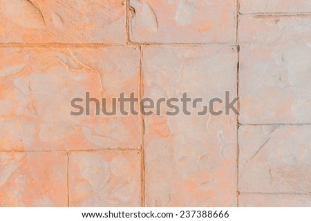 Texture of floor cement walkway design