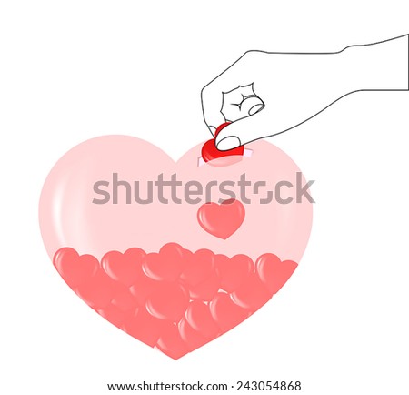 Piggy Bank and Red Heart, Concept of love