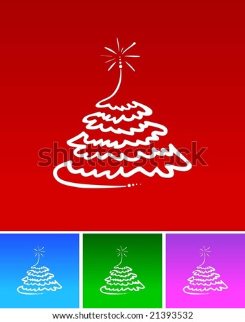 Simple Christmas Tree Stock Vector Illustration 21393532 : Shutterstock