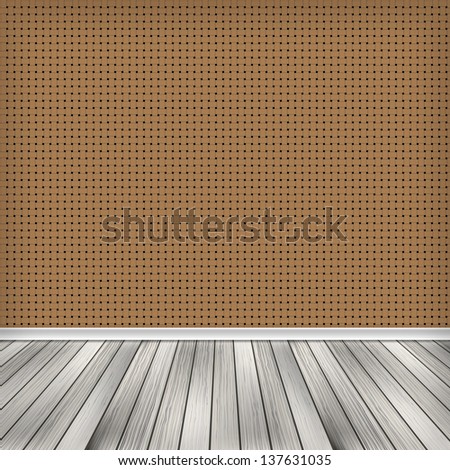Brown empty room, interior with wallpaper. High resolution texture background.