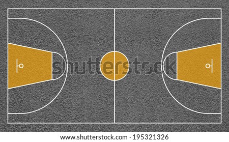 Street basketball court top view field textured