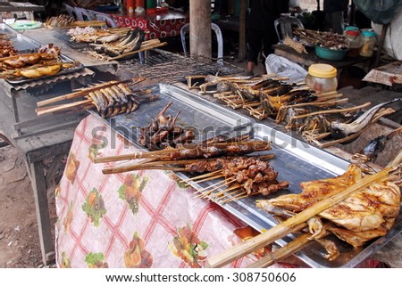 Street food in Siem Reap, Cambodia.