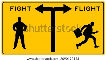 fighting or fleeing when encountering a threat Foto stock © 