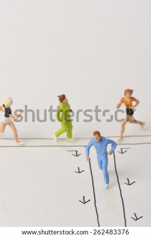 Human running toward the goal