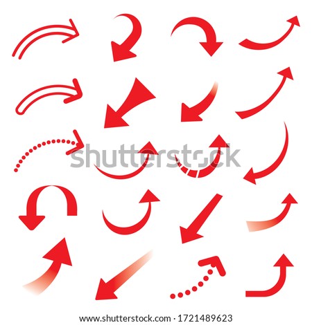 Illustration set of simple arrows