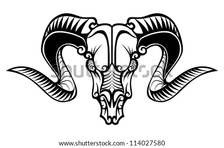 Sheep Tribal Tattoo Stock Vector Illustration 114027580 : Shutterstock