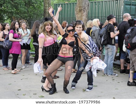 NEW YORK CITY - MAY 2011:  Lady Gaga fans, also known as \