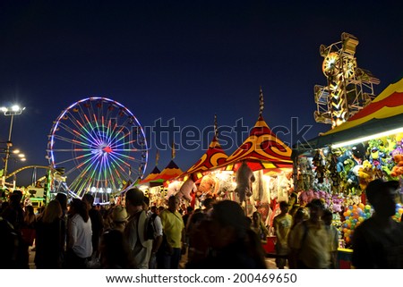SAN DIEGO, CA -  JULY 2011:  Scene from the San Diego County Fair on July 1, 2011 in San Diego, California. In recent years, attendance figures have risen above a million annually.