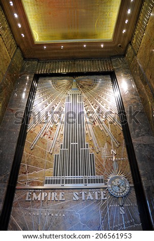NEW YORK - APRIL 10: The Empire State Building elaborate display upon arrival on April 10, 2011 in Manhattan, New York.